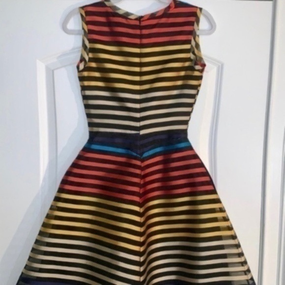 Colorful Striped Dress Fit & Flair - NWT - Picture 2 of 7
